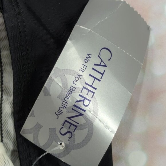 Catherines Plus Size 30W Black White Gold Adjustable Swim Dress New - Picture 6 of 9